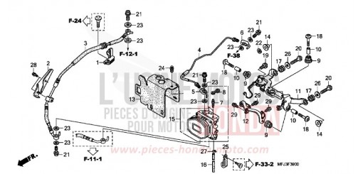 VENTILEINHEIT HINTEN (CBR600RA) CBR600RAA de 2010
